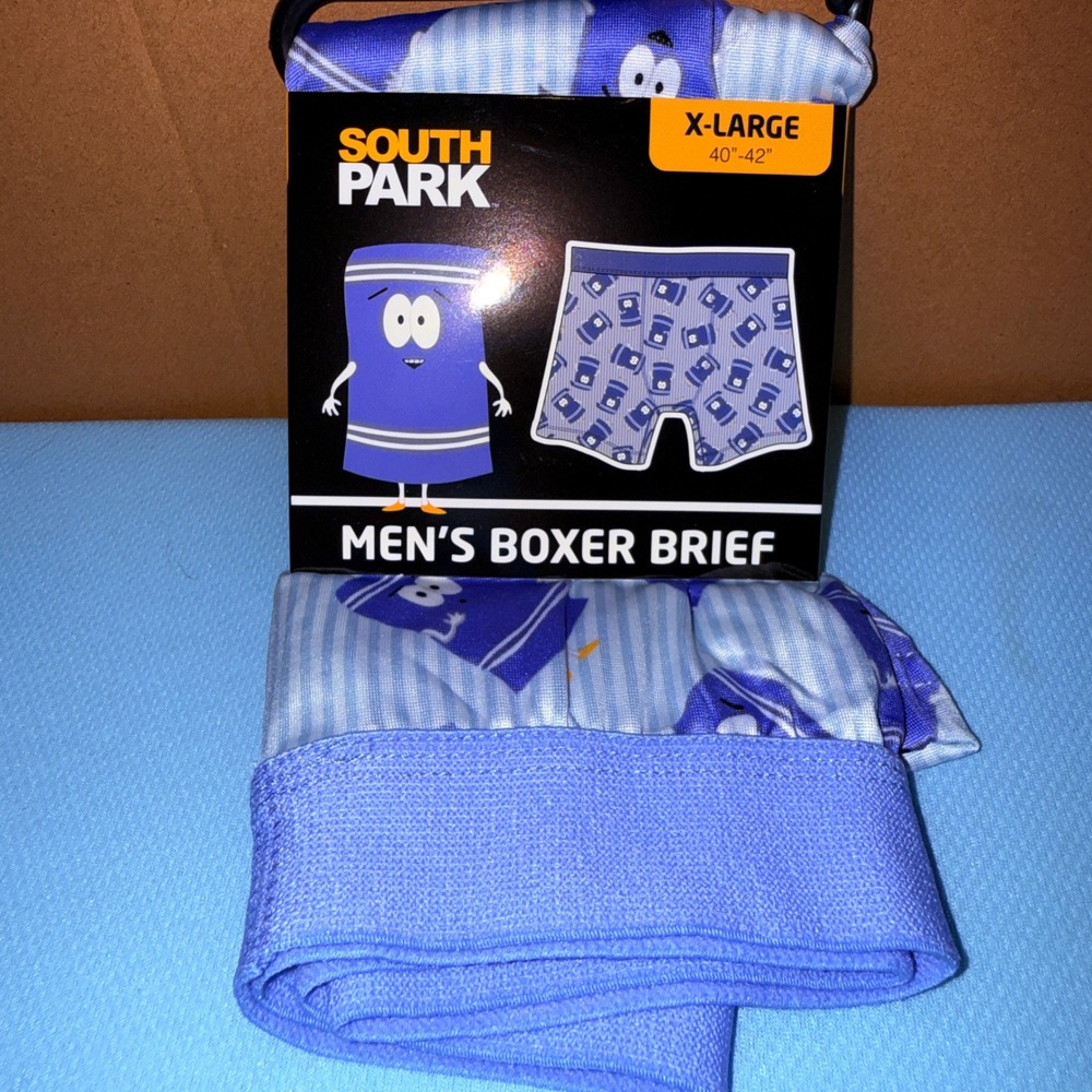 South Park Towelie Boxer Brief Men XL NEW Blue Character Print